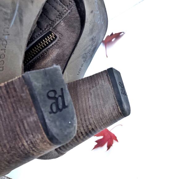 Paul Green Ruched Suede Booties in Taupe — Soft Leather Neutral with City Polish - Picture 14 of 16